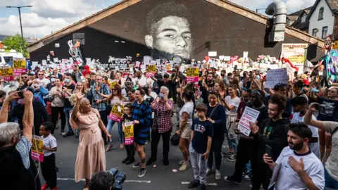 PA Media Rashford protest