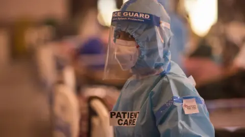 Getty Images Covid-19 overran hospitals across the country in April and May