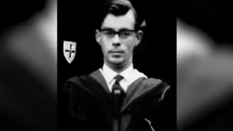 Lincolnshire Police Roy Griffiths in his masters robe during his teaching days