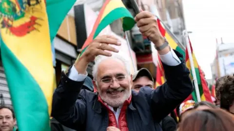 Reuters Carlos Mesa reacts after Bolivia's President Evo Morales announced his resignation