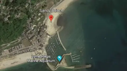 Google Maps Lyme Regis Beach