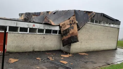 Damaged roof