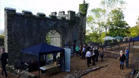 Gwrych Castle Preservation Trust restored wall