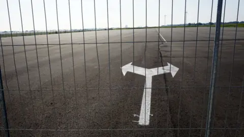 A parking area for lorries in case of delays caused by Brexit