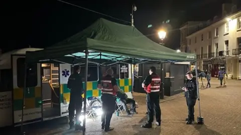 Event Paramedic Services Safe Space team helping night-time revellers