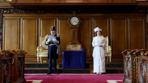 Belfast City Council Re-enactment of King George V's speech at Belfast City Hall