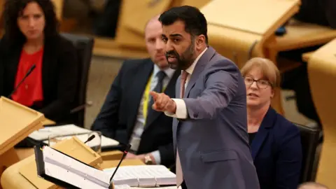 Reuters First Minister Humza Yousaf takes First Minister's Questions in the Scottish Parliament