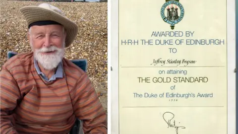 Jeff Bryson Jeff Bryson and his award certificate