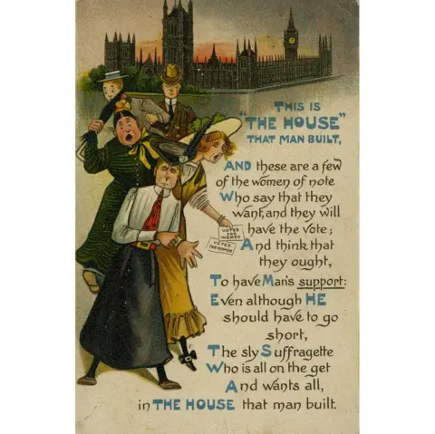 Parliamentary Art Collection  Anti-suffragette postcard