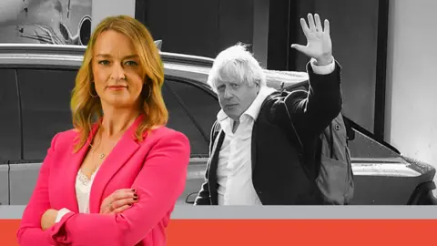 BBC/Reuters Composite image of Laura Kuenssberg and Boris Johnson