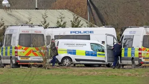 PA Media Police are seen at the Great Chart Golf Leisure Country Club