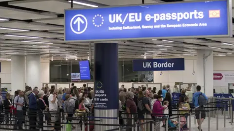 Getty Images Gatwick airport passport control, file pic