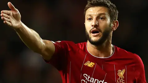 Liverpool midfielder Adam Lallana