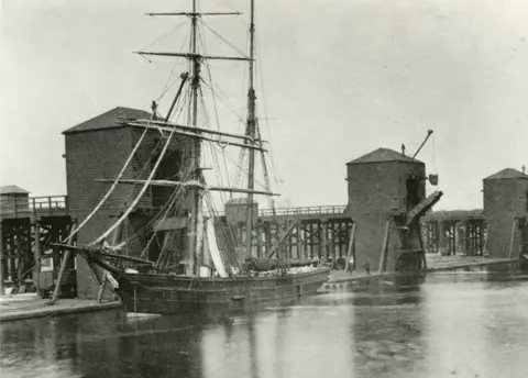 ABP Coal ship at Bute East Dock, Cardiff in 1884