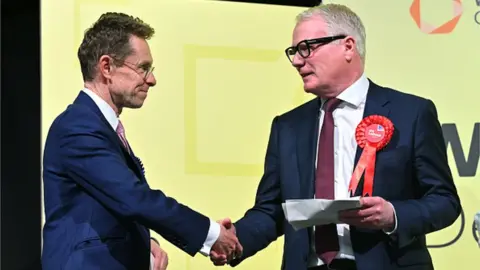 Getty Images Andy Street shakes Richard Parker's hand