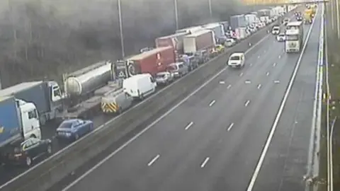 Huddersfield M62 closed for 12 hours after fatal crash