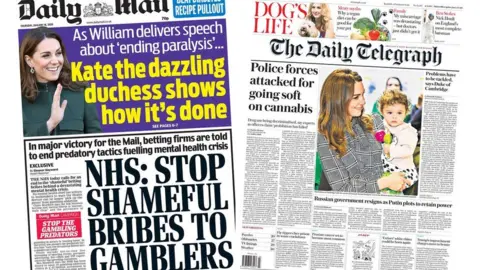 Daily Mail and Daily Telegraph front pages