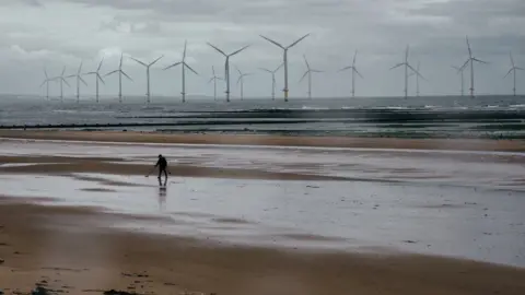 Getty Images Wind farm in Redcar, Teesside