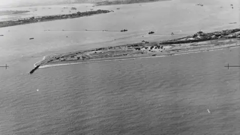 Historic England Harwich harbour and Landguard Point during World War Two