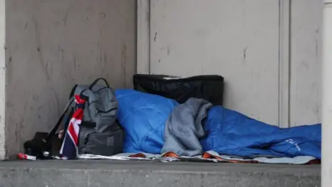 PA Media A homeless person