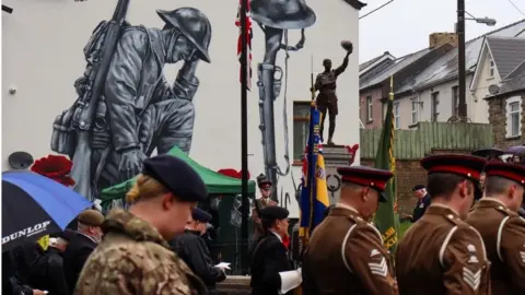 Dafydd Wilcox  Mural to those who served in the armed forces