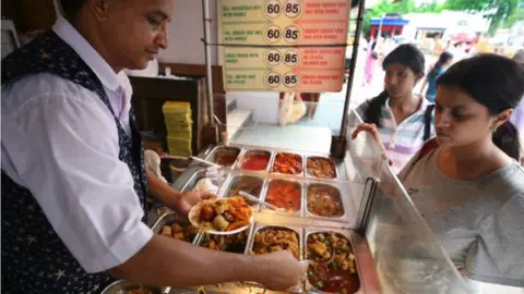 Getty Images A Chinese Chat Stall at Lajpat Nagar in New Delhi on Tuesday, July 28, 2009