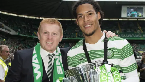 Neil Lennon and Virgil van Dijk