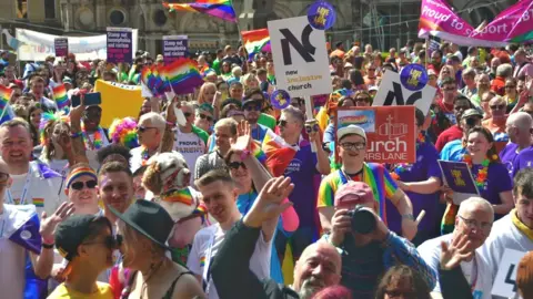 BBC Pride festival go-ers