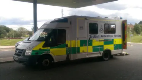 BBC Ambulance outside A&E department