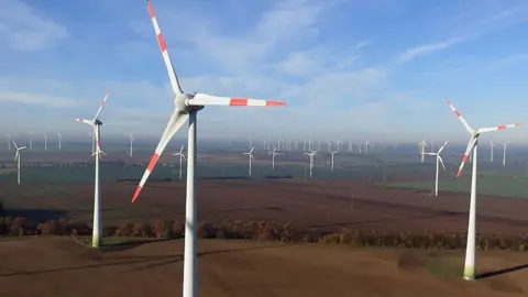 Getty Images Wind farm near Brieselang, Germany, 2014 pic