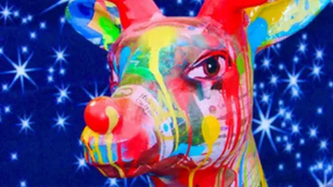 Gloucester BID A brightly painted reindeer