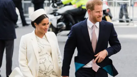 Getty Images Prince Harry, Duke of Sussex and Meghan, Duchess of Sussex attend the Commonwealth Day service at Westminster Abbey on March 11, 2019 in London, England