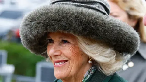  REUTERS/Peter Cziborra/Pool Queen Camilla at Cheltenham Races