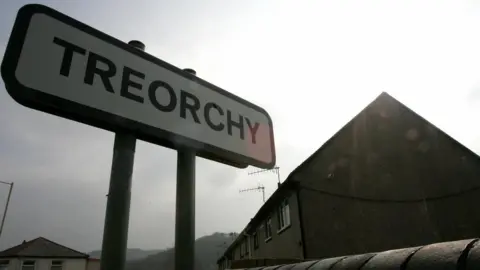 Getty Images A sign for Treorchy