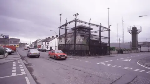 Crossmaglen police station pictured in 1999