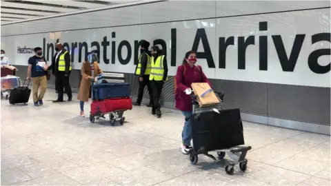 Getty Images Arrivals at Heathrow on Friday 23 April