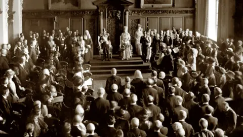 During the King's speech at Belfast City Hall he made a call for reconciliation on the island of Ireland.