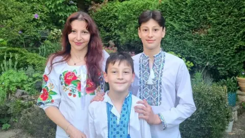 Maryna Poltavska Mother and sons