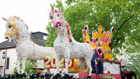 Joe Giddens/PA Media Parade Flower Queen