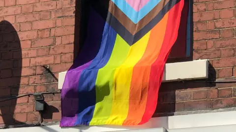 Gregory Maskalick Rainbow flag put up in June during Pride month