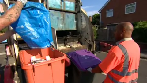 BBC Bin workers out collecting in Telford