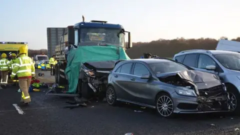 Lancashire Police Crash on M58