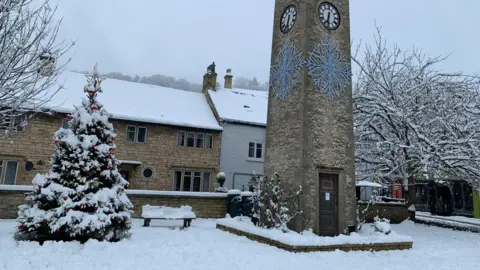 BBC Snow in Nailsworth in Gloucestershire