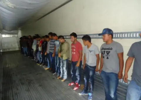 CBP Thirty-three migrants were found in a trailer in the same part of Texas earlier this month