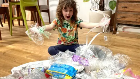 Jules Birkby Jules Birkby's daughter was shocked by how much plastic they used in a week