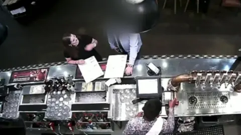 New Zealand Police CCTV pictures showed Ms Millane ordering cocktails during a date with the defendant