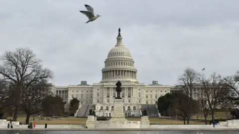 AFP via Getty Images The US Capitol is seen in Washington, DC on January 22, 2018