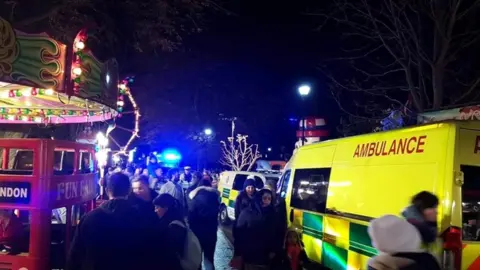 Andy Datson/PA Ambulance at Woking Fireworks