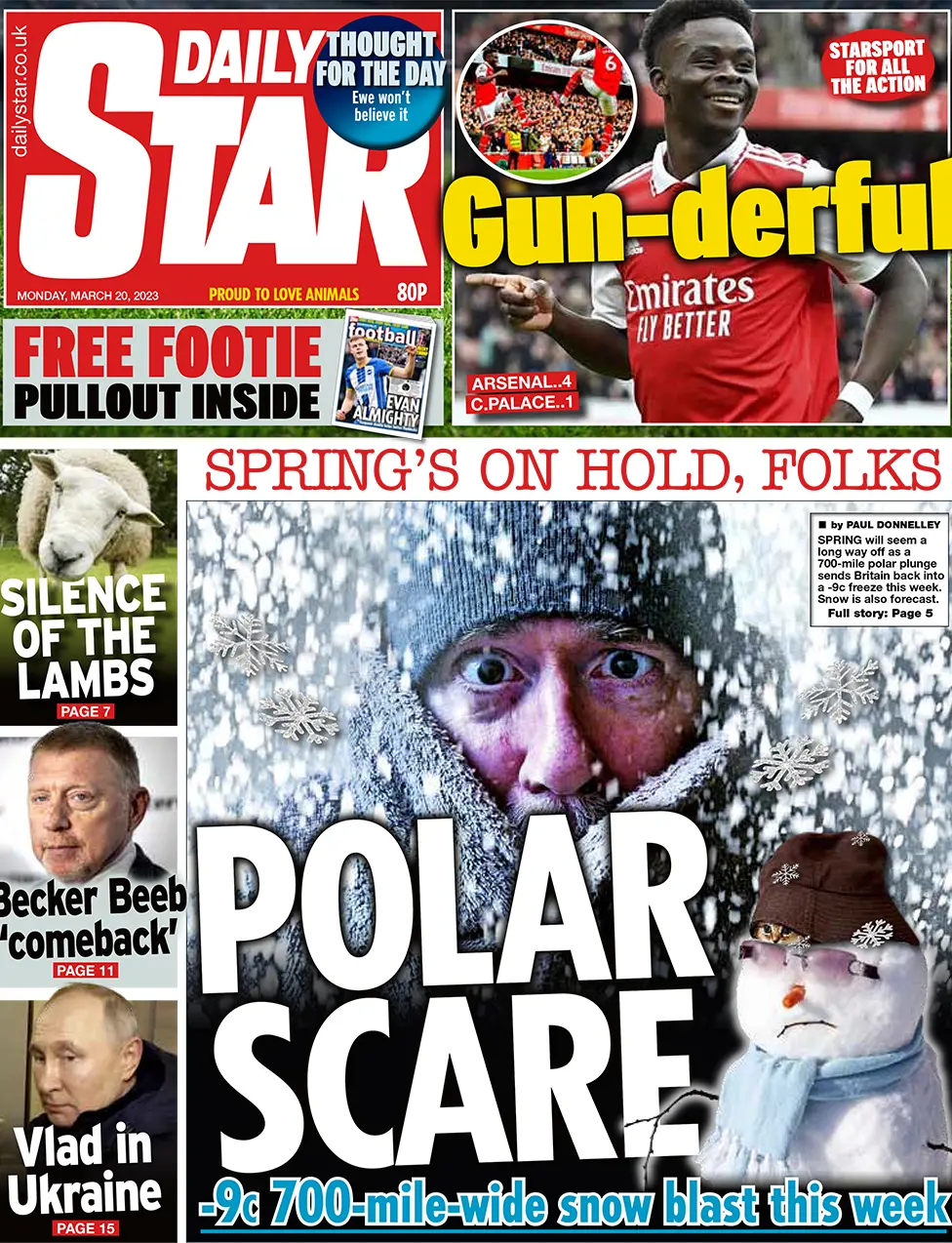 Daily Star front page