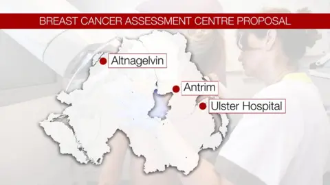The assessment centres would be at the Altnagelvin, Antrim Area and Ulster hospitals